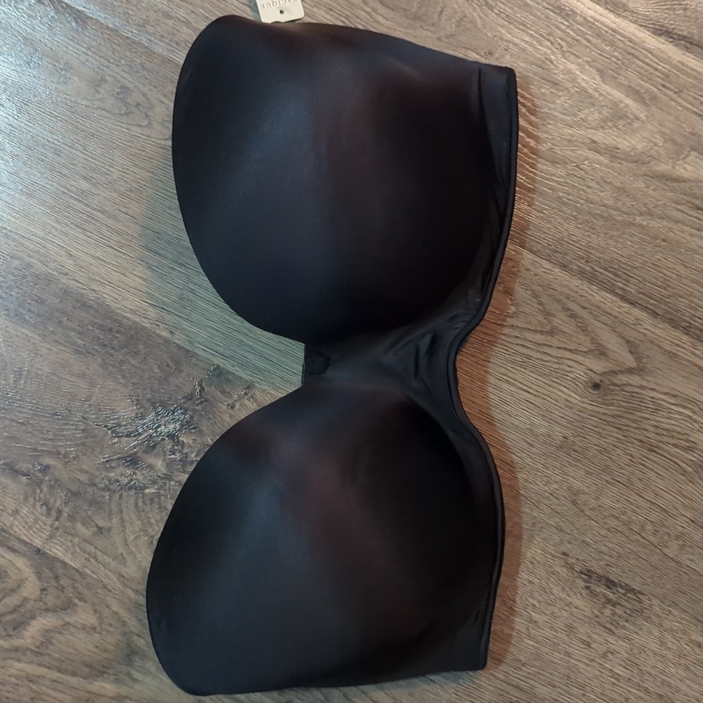 Cacique Lane Bryant 40H Black Strapless Bra